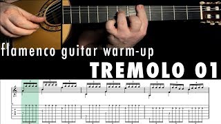 Flamenco Guitar Warmup 05  Tremolo 1 [upl. by Granoff955]