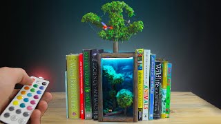 MASSIVE Rain Forest Book Nook  DIY Polymer Clay [upl. by Anivram]