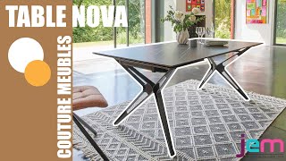 TABLE MODERNE EXTENSIBLE  CÉRAMIQUE MARBRE NOIR  NOVA ⬛ [upl. by Nirda]