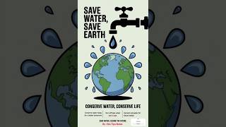 🌍💧 Save Water Save Earth Poster  Simple amp Effective Design for Board Exam 🎨📝 SaveWaterSaveEarth [upl. by Lara]