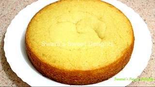 Eggless Vanilla Sponge CakeNo OvenBasic Sponge CakeWithout Oven Eggless Sponge Cake Recipe [upl. by Morrill]