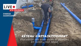 LIVE ATE  Assainissement évacuation eaux usées et pluviales avec Synergie assainissement  SANCOL [upl. by Atsocal111]