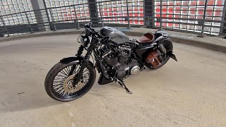 Harley Davidson 48 Forty Eight 1200  Custom Bobber with Big Spoke [upl. by Kcid708]