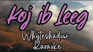 Karaoke Version Koj ib Leeg  Whyteshadow [upl. by Elletnwahs]