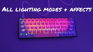 All gk61x lighting modes [upl. by Aydni]