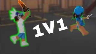 I 1V1ED MY SISTER IN MM2roblox [upl. by Anaiek]