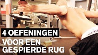 RUG WORKOUT 4 oefeningen voor een gespierde rug [upl. by Lucias375]