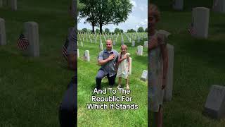 Memorial Day Pledge of Allegiance ￼usa america memorialday freedom daddydaughter [upl. by Pacifa]