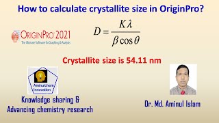 How to calculate crystallite size from XRD data in Origin [upl. by Akimal]