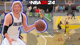 FIRST GAME with my NEW DIRK NOWITZKI build in NBA 2K24 [upl. by Leacim]