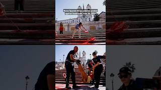 🔴 Rome Spanish Steps Activists protest against FeminicideJune 26 2024 Feminism Roma Italy Viral [upl. by Aselehc137]