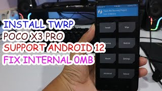 Install TWRP  Root POCO X3 Pro MIUI 13 Android 12 Fix Internal Storage 0MB [upl. by Kowtko784]