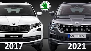 2021 New ŠKODA Kodiaq Facelift vs 2017 Model  See the difference  Old vs New [upl. by Ttam]