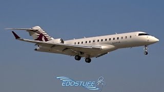 Qatar Executive  Bombardier Global Express XRS A7CEF  Landing at Split Airport LDSPSPU [upl. by Edlin]