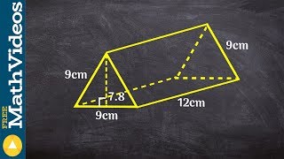 How to find the surface area of a triangular prism [upl. by Cresa]