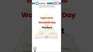 Word of the Day  Prudent  Meaning of Prudent  Pronounciation of Prudent vocabularywords [upl. by Milah]