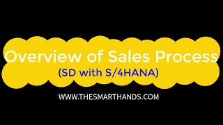 SAP S4HANA SD Training  Overview of Sales Process Video2 [upl. by Anilave]