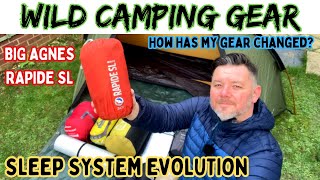 Wild Camping Gear Update  Sleep System Evolution  Big Agnes Rapide SL  Mats Bags and Pillows [upl. by Almena475]