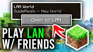 How To Play Minecraft LAN With Friends  Full Guide [upl. by Lamej]