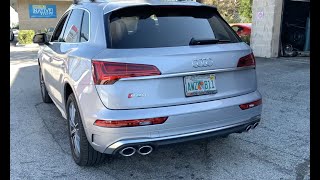 2021 Audi SQ5 exhaust system sound Resonator Delete BRAND NEW [upl. by Rothwell]