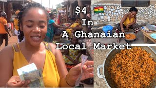 what  4 will get you in a GHANA LOCAL MARKET  Cooking DAWADAWA JOLLOF RICE  BUDGET cheap food [upl. by Bertie273]