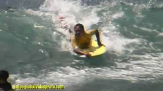 BOOGIE BELLY BOARDING WAIKIKI BEACH HAWAII [upl. by Enimzzaj30]