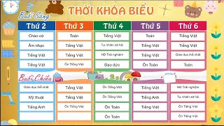 Cách thiết kế tạo thời khoá biểu cho bé siêu đẹp mắt❤ Việt Nam Channel ❤ [upl. by Bedelia]