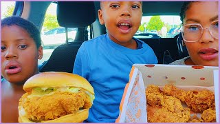 POPEYES MUKBANG┃taste test [upl. by Eulalia754]