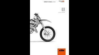 KTM 150 SX 2022 01 PDF MANUAL [upl. by Marquez]