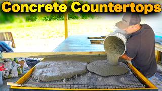 How To Build Concrete Countertops  Outdoor Kitchen Z Counterform DIY [upl. by Alam]