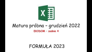 Matura informatyka 2023  Matura próbna CKE grudzień 2022  Zadanie 4  EKODOM [upl. by Pellikka]