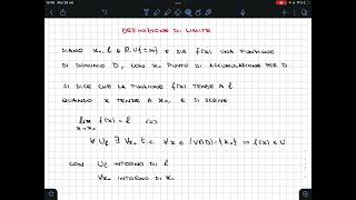 Definizione generale di limite [upl. by Noiwtna]