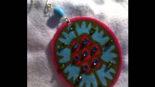 How to make Earrings Using Fabric amp Fabric Stiffener Day 6 [upl. by Tiebout]