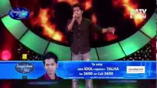 BD Idol TALHA Singing Tore Mon Diya  Protikkhar Prohor bY MORUVUMI [upl. by Anividul]