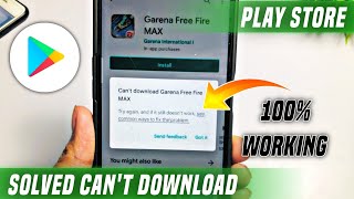 😥 cant download apps from play store  how to solve cant download apps in play store  free fire [upl. by Elirpa447]