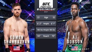 EDMEN SHAHBAZYAN VS AJ DOBSON FULL FIGHT UFC VEGAS 89 [upl. by Duwad]