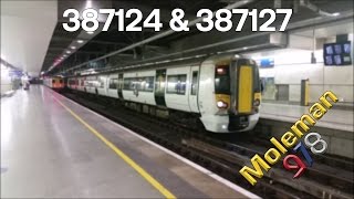 Class 387 124 amp 127 at St Pancras Thameslink [upl. by Dorena]