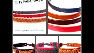 Tutorial Para Hacer Pulsera de Cuero [upl. by Gass193]