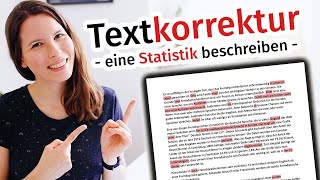 Eine Statistik beschreiben Textkorrektur Deutsch B2 C1 [upl. by Falcone]