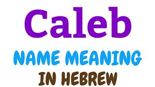 CALEB Meaning In Hebrew  CALEB meaning in English  CALEB name meaning In Hebrew [upl. by Deehan322]