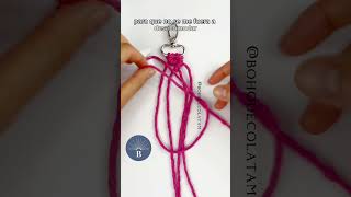 DIY  Fácil tutorial paso a paso llavero corazón macramé Parte 1 🤍 Nivel principiante [upl. by Ecarg]