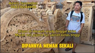 Ready stok dipan jati Jepara full ukiran murah kok cuma 2 3 jutaan aja tinggal kirim [upl. by Ume]