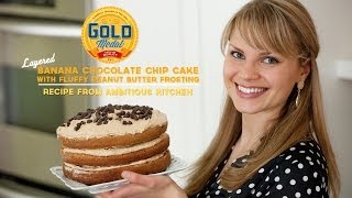 How to Make Banana Chocolate Chip Cake with Fluffy Peanut Butter Frosting [upl. by Thatcher346]