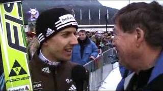 Skisprung TV Interview mit Simon Ammann 4Schanzentournee  01012010 [upl. by Mera]