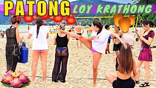 🏮 Loy Krathong Festival in Patong Beach  Phuket Thailand [upl. by Laenaj]