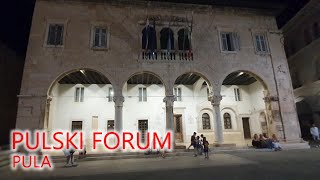 Pulski Forum gradski trg Pula Hrvatska FotoVoja [upl. by Toile]