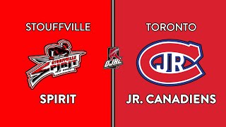 OJHL Highlights  Stouffville Spirit VS Toronto Jr Canadiens  February 4 2024 [upl. by Ainatit663]