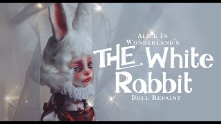 ALICE IN WONDERLAND  THE WHITE RABBIT  Doll Repaint and custom  Monster High OOAK  etellan [upl. by Diego933]