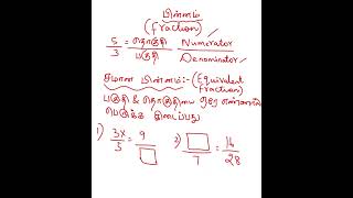 Fraction amp Equivalent fractionShortsArasuppani IAS Academy [upl. by Aisset]