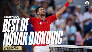 Every Novak Djokovic match point at Paris2024 🎾🤯 [upl. by Enovad]